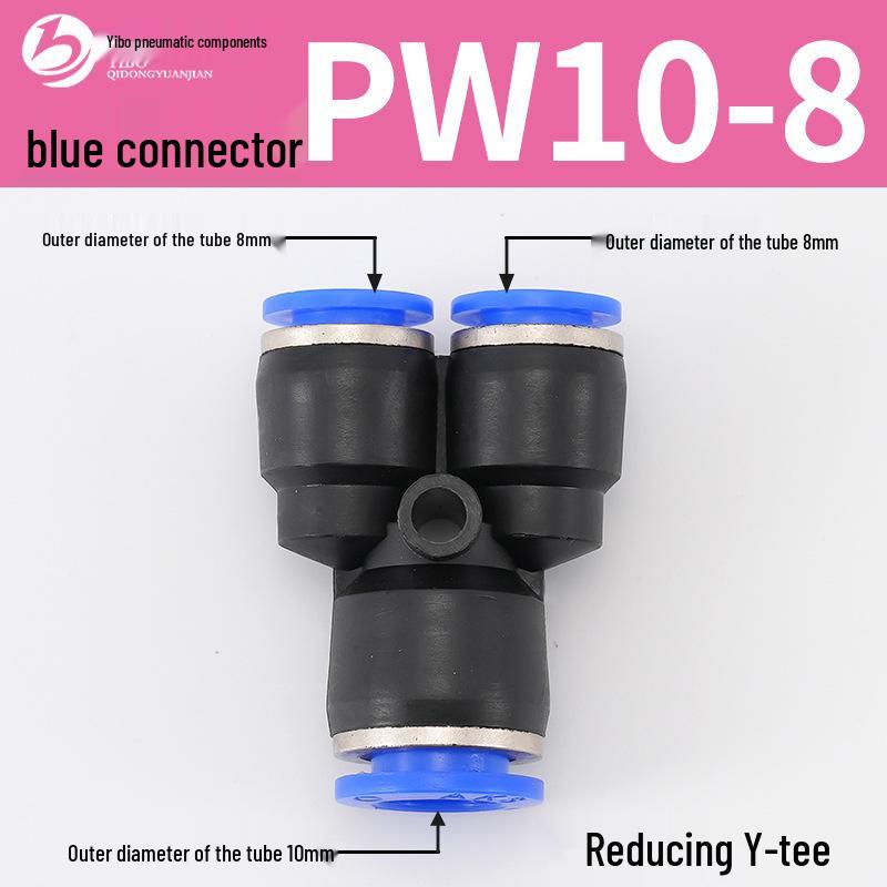 Wirtschaftlicher blauer pneumatischer Schnellkuppler: Gerade, T-Stück, Vierweg, Fünfweg, Reduzierstück für PU/PE/PY/PZA/PK/PV