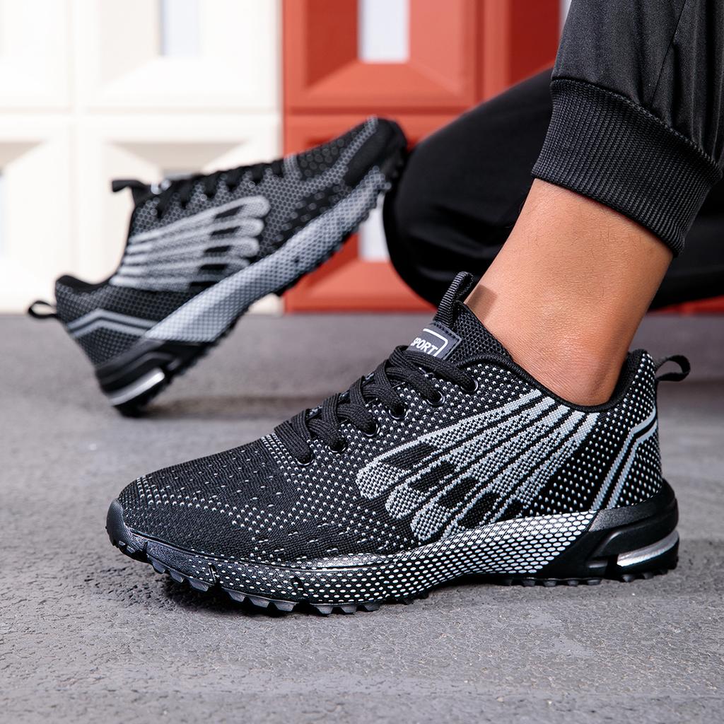 Yrzl Mens Athletic Shoes Lightweight Sports Sneakers For Comfortable Athletic Shoes Non Slip Outdoor Training Walking Footwear