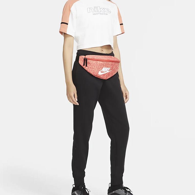 Nike Heritage Fabric Crossbody Bag, Sling Bag, Fanny Pack Regular Unisex Mysterious Ash Red Casual DC5097-814