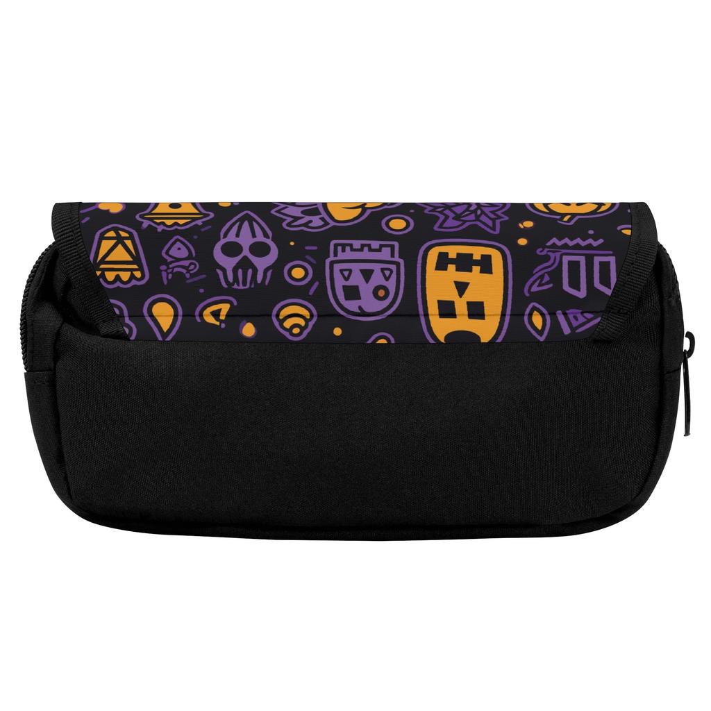 Pencil Bag 300D Polyester Double Zipper Roomy Storage with Two Main Sections for Pens Pencils Tools Accessories for Boys Girls