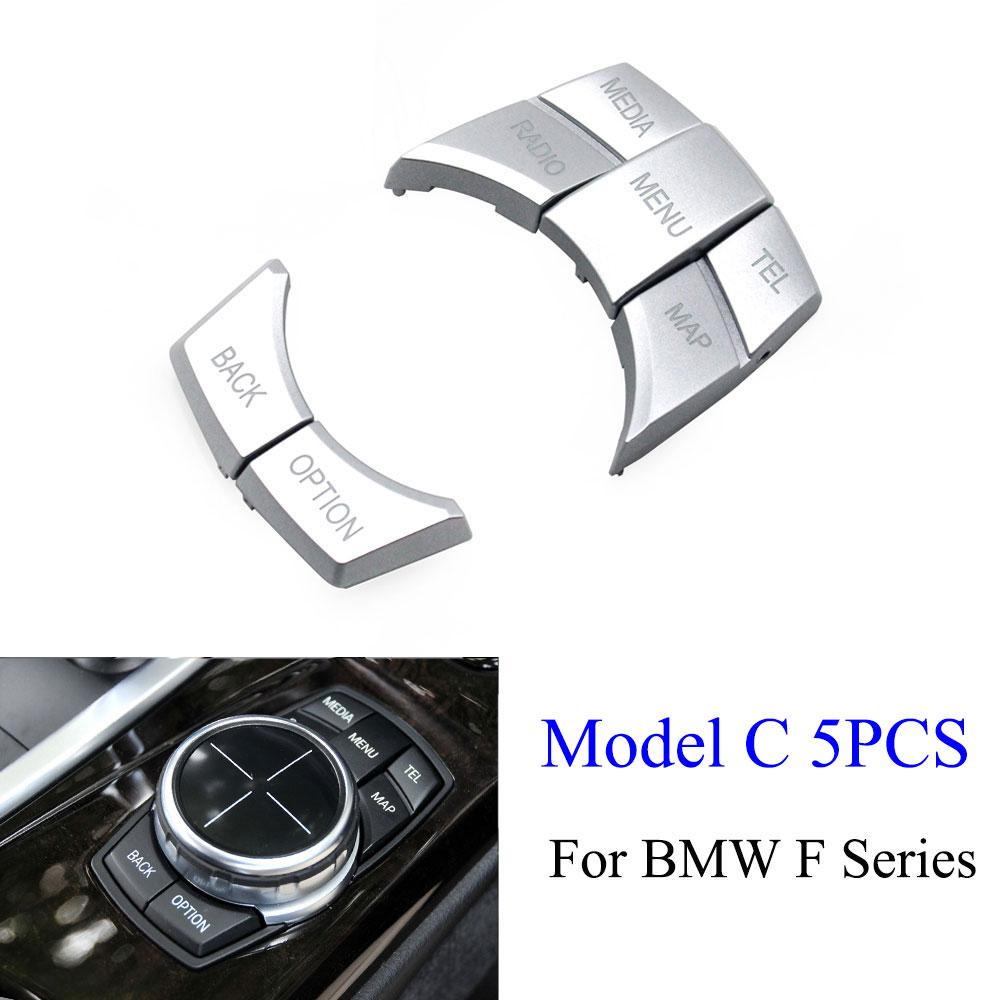 

Автомобильный Серебристый CIC IDrive Мультимедийный Кнопка Управления Крышка Клавиши Для BMW 3 5 7 X5 F Серии F20 F21 F30 F31 F07 F10 F11 F06 F12 F15 F Series Model C