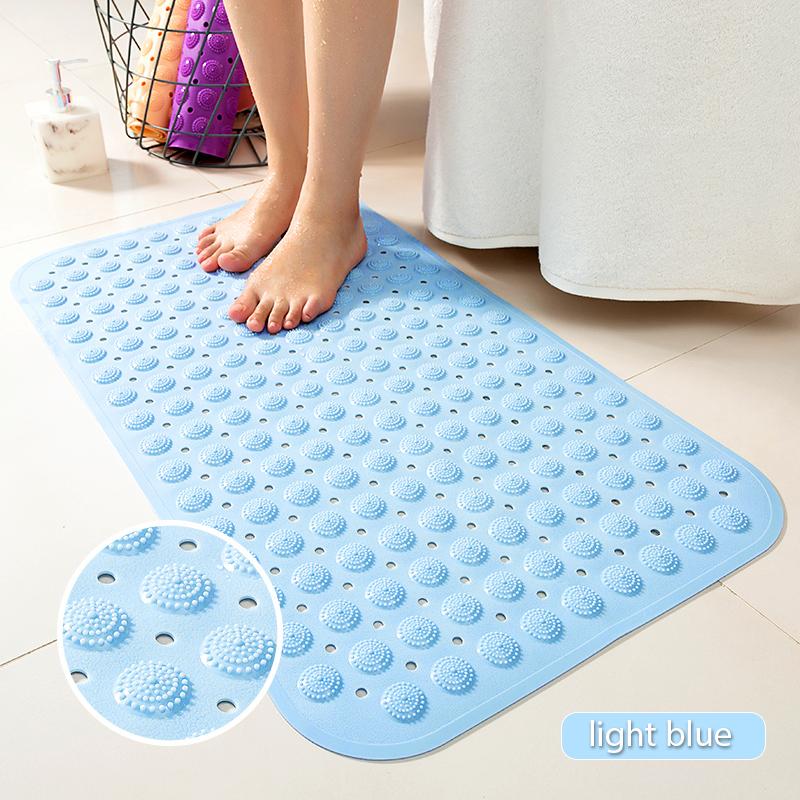 Super Absorbent Shower Bath Mat Bathroom Rug Anti-Slip Antibacterial Suction Cup Massage Foot Pad Bathroom Accessories Set