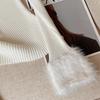 Chic French One-Shoulder Flare Sleeve Sweater Camisole for Women - Slim Fit Fuzzy Autumn/Winter Base Layer.