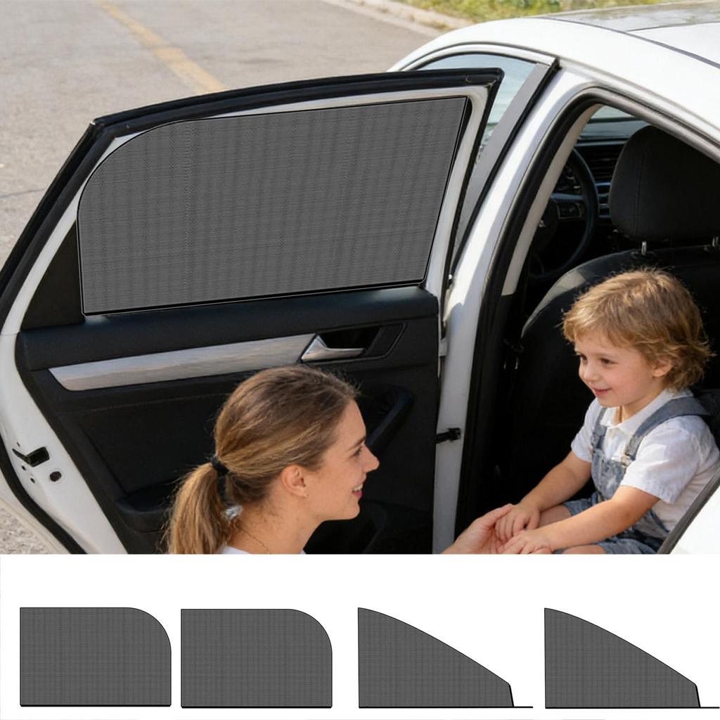 Car Window Sunshade Cover Summer UV Protection Car Side Front Rear Window Mesh Curtain Sunshade Protector Cover Auto Accessorie