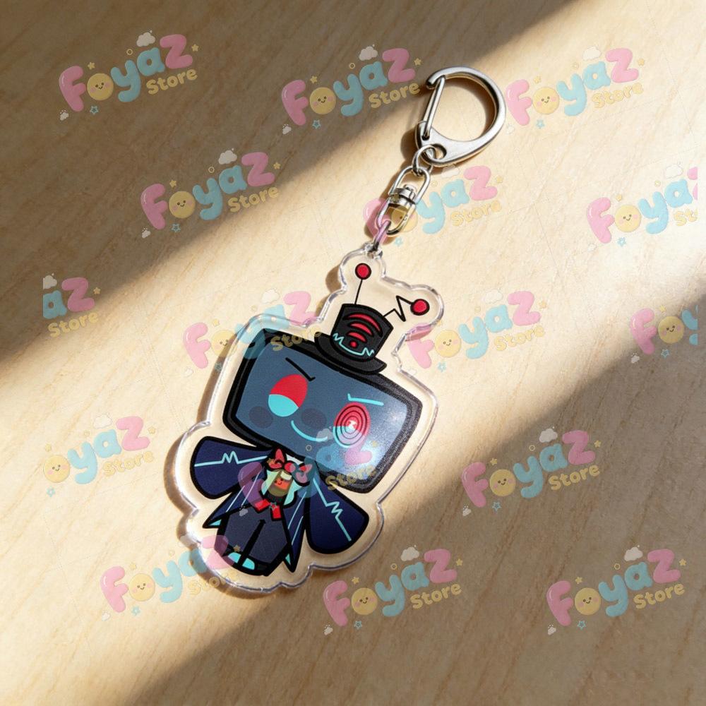 Cool Cartoon Chibi Alastor Vox Keychain Vox Fan Gift Vox Standee