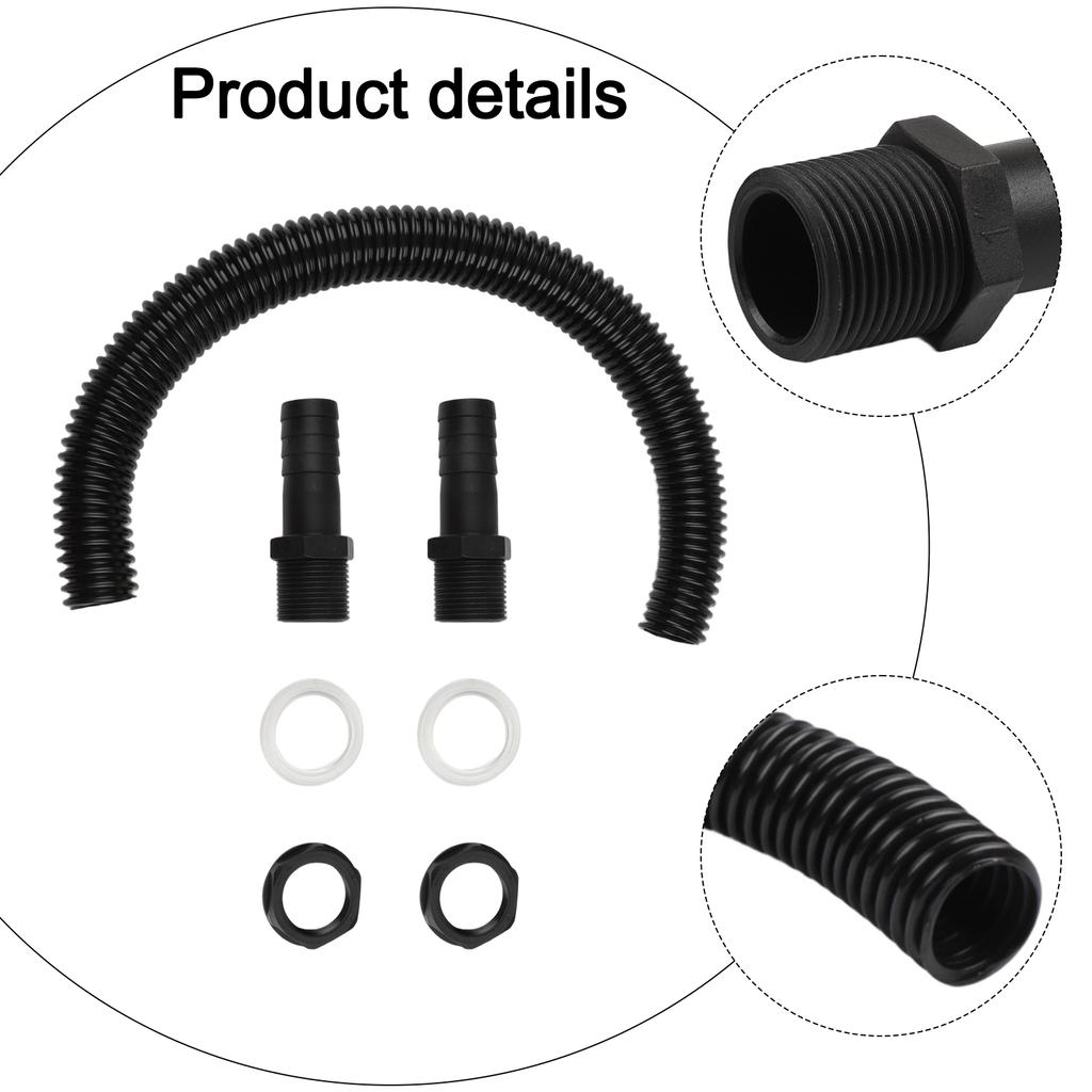 Rainwater Harvesting Connector Kit for Dual Water Butt Setup with 3/4 Thread 50cm Pipe and All Required Fittings