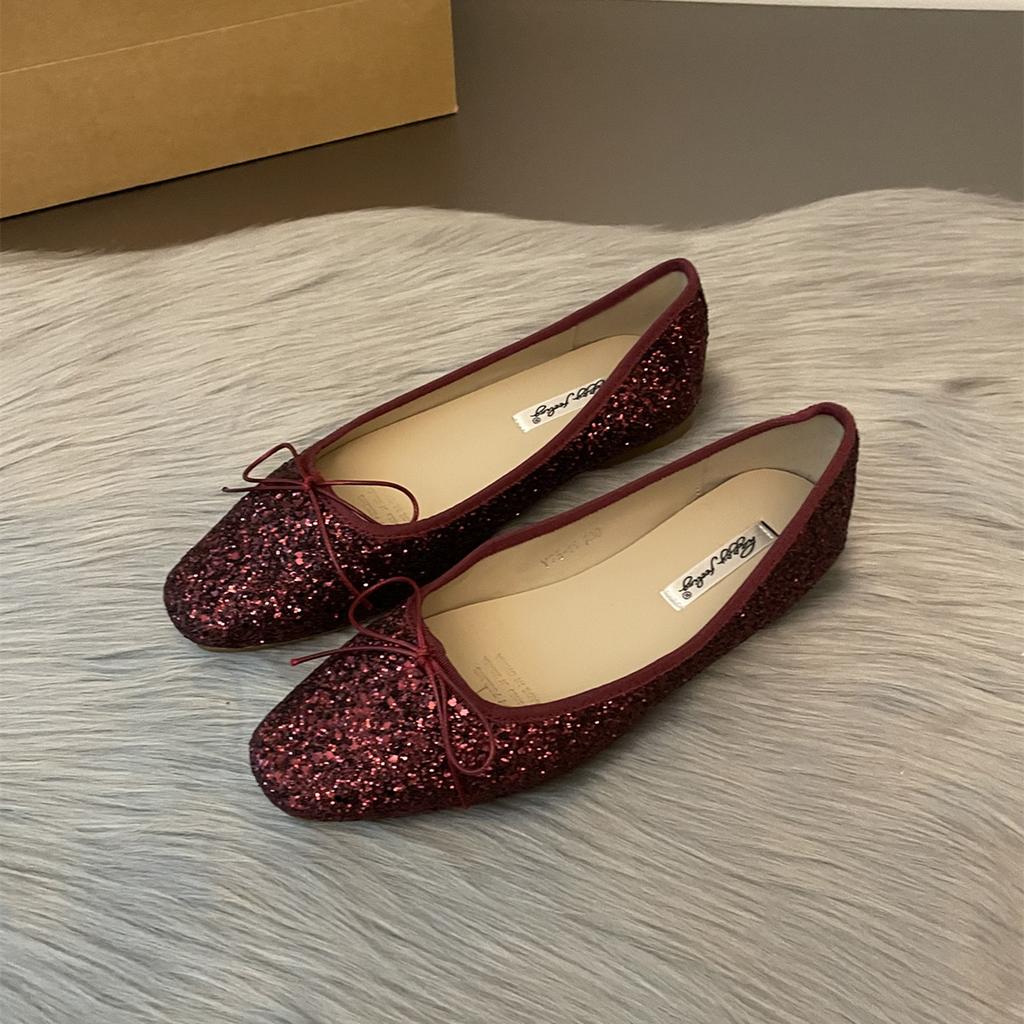 Fashion Bailamos New Sweet Women Ballet Flats Fashion Butterfly-Knot Casual Working Shoes Woman Spring Summer Ladies Concise Flats Mujer