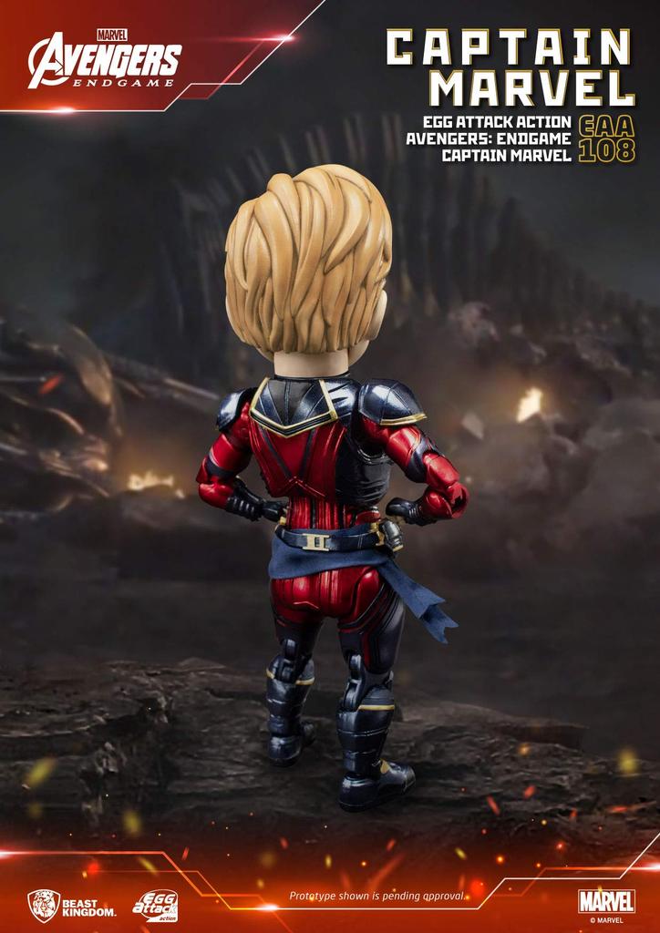 Beast Kingdom Egg Attack Action #068 Avengers: Endgame Captain Marvel Non-Scale Figure Red EAA-108