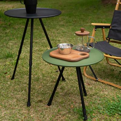 Adjustable Telescopic Folding Round Table Aluminum Alloy Camping Small Round Table with Storage Bag for Camping Fishing BBQ