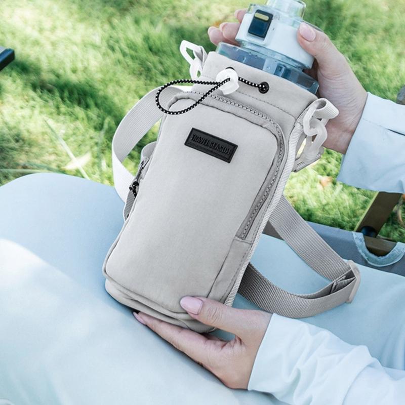 Nylon Cup Holders Portable Drink Holders Office Travel Cup Sleeve Nylon Water Bottle Sleeve Nylon Texture for Cup Bottle