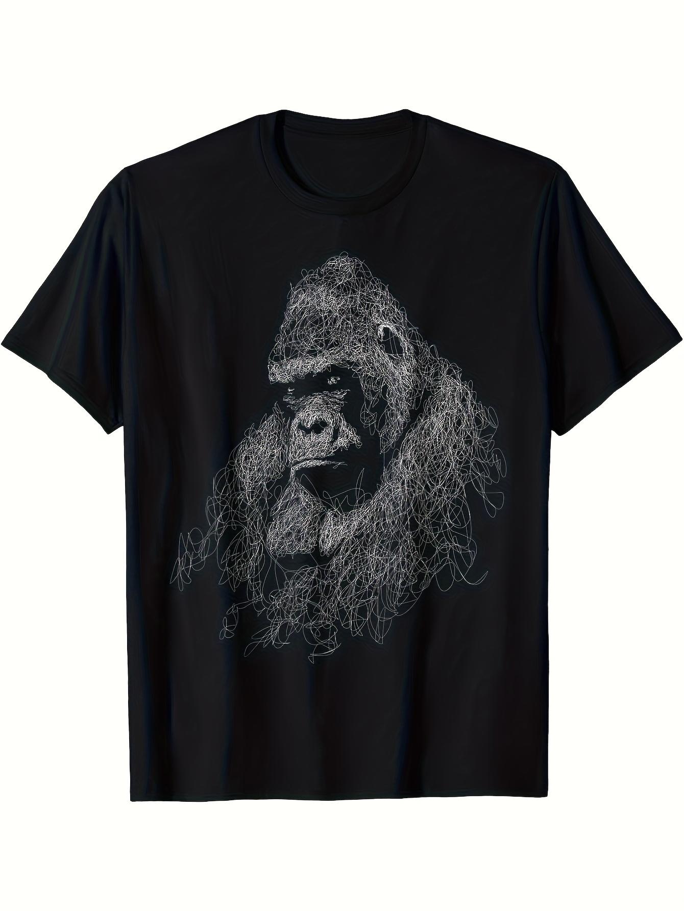 T-Shirt y2k Gorilla Face Scribble Art 3XL
