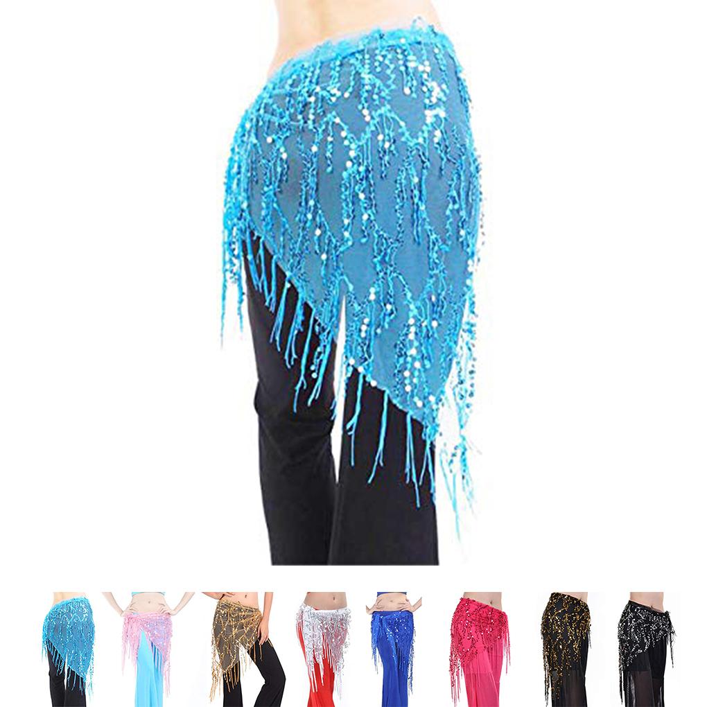 Female Belly Dance Hip Scarf Decorations Accessory Belts Bellydance Costume Nylon Mesh Yarn Beauty Waistband Performance