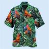 Latest Unisex Loose and Breathable 3D Printed Fashionable Chicken Shirt Beach Hawaiian Top Short Sleeved Summer Shirt