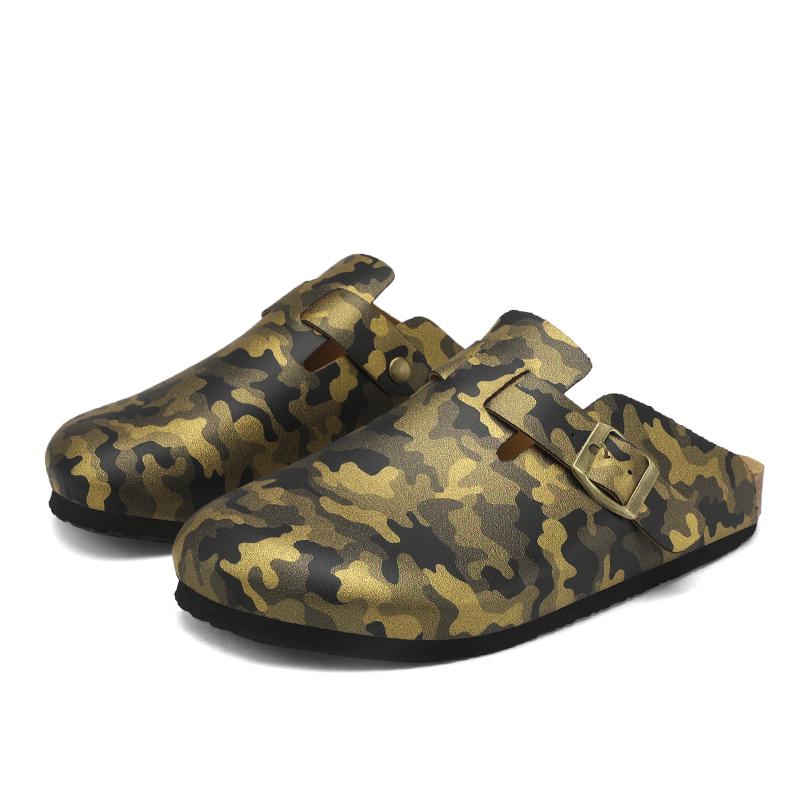 Summer Outdoor Sandals for Men Women Slippers Shoes Cork Clogs Comfort Footbed PU Leather Mules Slip On Indoor Outdoor