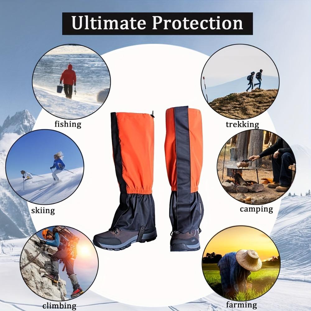 Leg Boot Gaiters Hiking Leg Gaiters Snake Gaiters- Snake Bite Protection for Lower Legs Adjustable Snow Boot Gaiters for Hiking and Snowshoeing