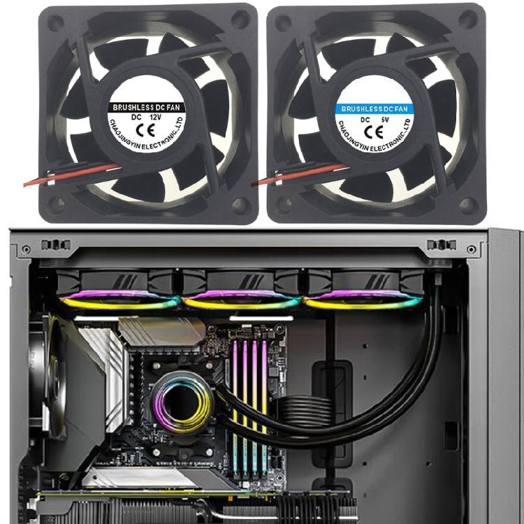 60mm 5V/12V/24V Quiet Computer Fan PC Fan For Computer PC Case GPU CPU Cooling Radiator Cooling Accessories