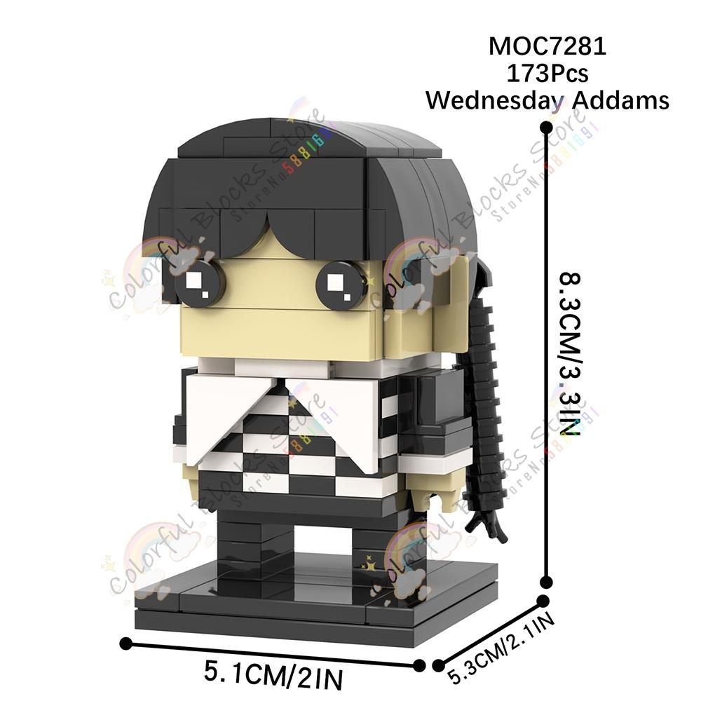 Horror Movie Series Creative Building Blocks DIY Squareheads Characters Models MOC Assembled Bricks Toys Surprise Gifts For Kids