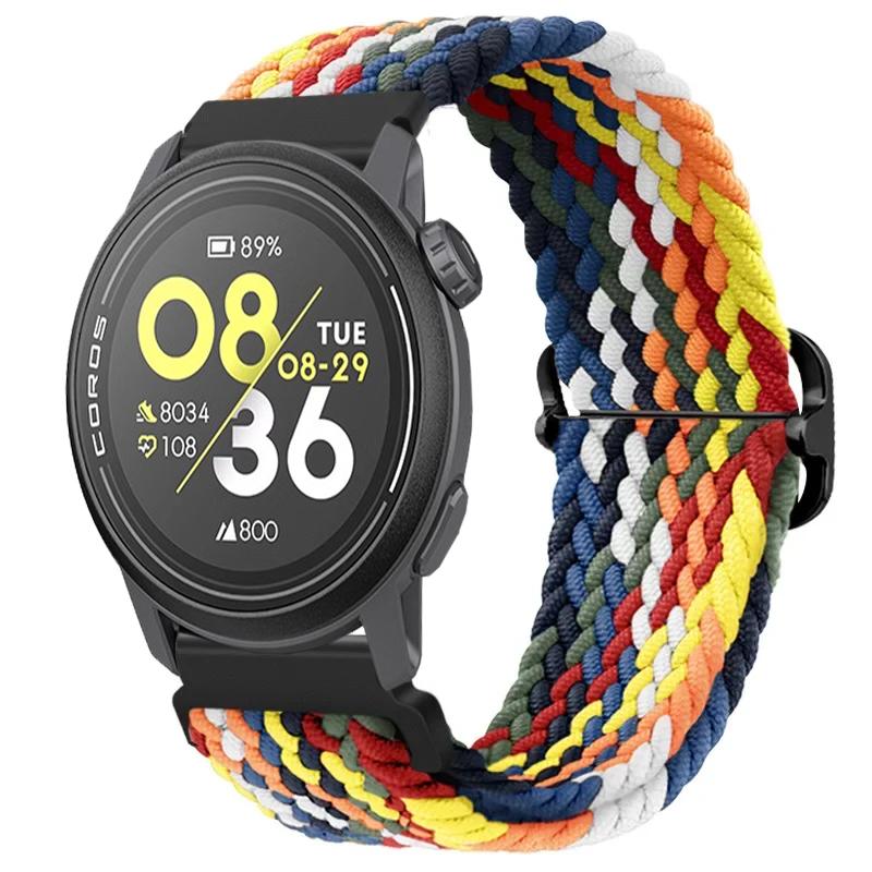 

Нейлоновий плетений ремінець 20/22 мм для COROS APEX 4/PACE Pro/4 3 2 Регульований браслет для CMF Watch 3/2/1 Pro Suunto Race 2/S/Run COROS PACE 4 3 камуфляжний