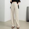 Xinge Women's High Waist Tencel Linen Wide Leg Pants - Floor Length, Loose Fit, Straight Leg, Slimming Effect.