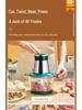 Multi-Functional Stainless Steel Food Processor with Copper Motor: Grinds Meat, Kneads Dough, and Makes Garlic Paste