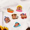 Cute Cartoon Capybara Brooch Fashion Creative Fashion Capybara Acrylic Badge Backpack Decoration Pins Clothing Accessories Gifts