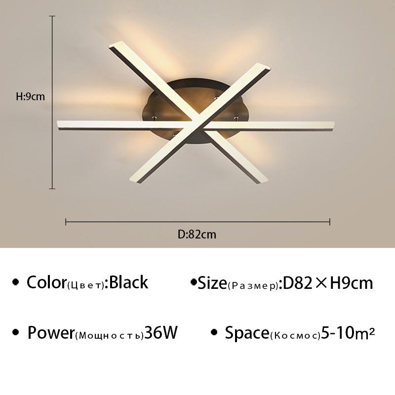 

Современные светодиодные люстры, потолочные светильники, внутреннее освещение для кабинета, гостиной, спальни, черно-белые светильники, входное напряжение 90–220 В Warm White(no RC)