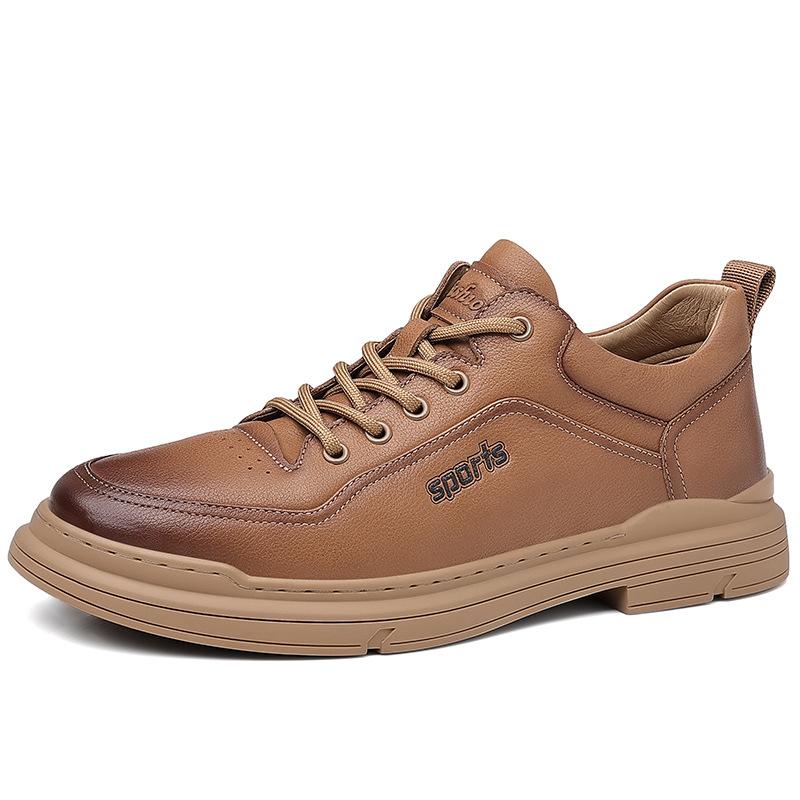 Autumn and Winter New Men's Casual Extra Large Size Men's Shoes Tooling Shoes Leather Shoes Genuine Leather Men's Single Shoes