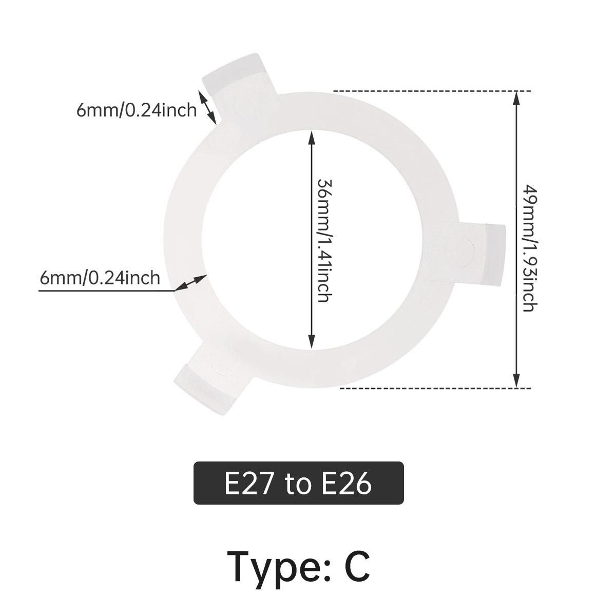 

E27 до E14 Перехідне кільце для плафона Адаптер Конвертер E27 до E26 Патрон для лампи Тримач Конвертер для світильника C
