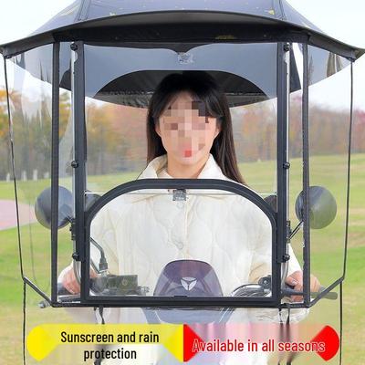 Auvent Pare-Soleil pour Véhicule Électrique et Vélo: Protection Pluie et Soleil pour Vélos Électriques, Motos et Tricycles