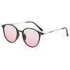 Korean Style Sun Glasses For Women Round Shape UV Ray Blocking For Ladies' Sun Glasses Travelling Hiking Outdoor Use Sunglass