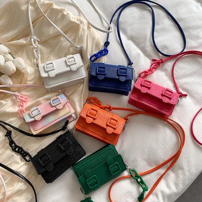 Mini Small Messenger Bag Women Girl Chain Purse PU Leather Brand Designer Handbags Ladies Retro Belt Buckle Crossbody Bags