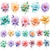 9pcs Temporary Tattoo Floral Stickers Temporary Tattoo Stickers Flower Stickers For Cheeks Chest