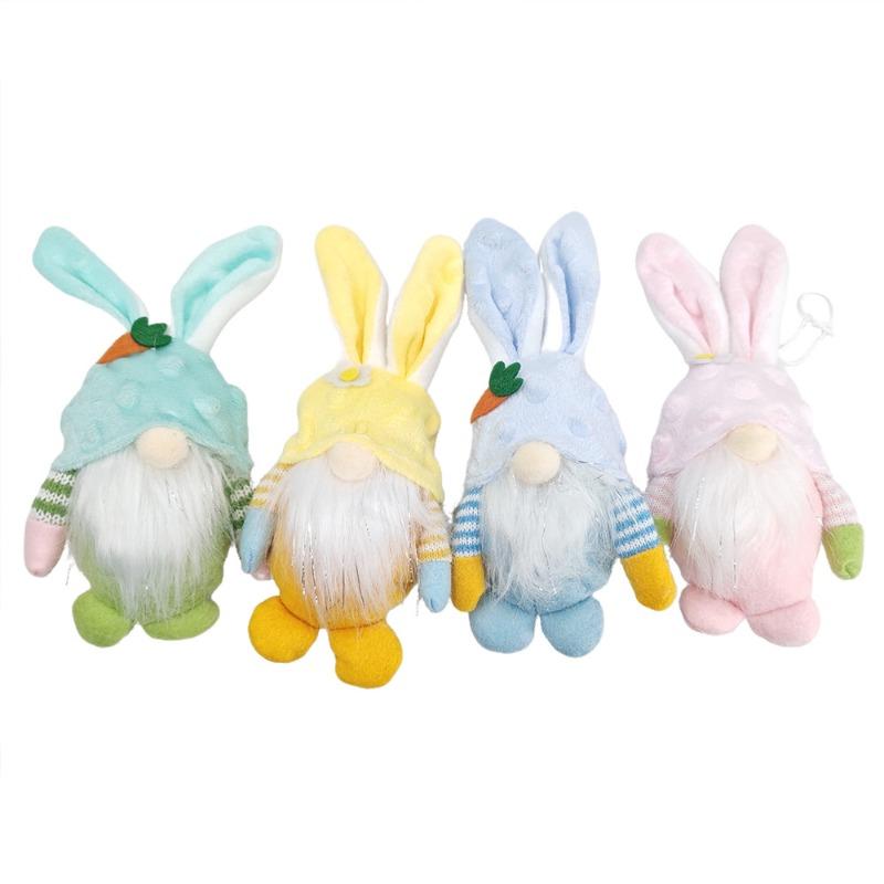 Easter Bunny Plush Toy Cute Rabbit Doll Soft Stuffed Animal for Home Decor Living Room Ornament Festive Party Decoration Hanging Pendant