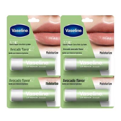 Vaseline Classic Repair Extra Rich Avocado Lip Balm - Family 4-Pack