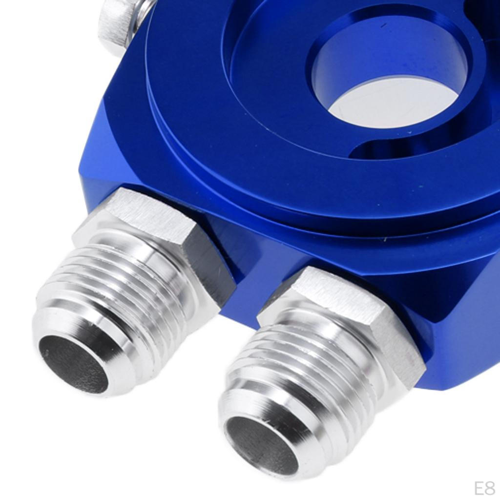 Design Car Oil Filter Cooler Sandwich Plate Adapter with 18NPT Sensor Insertion Port - 3/4-16 UNF,