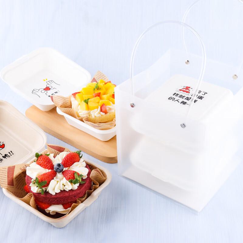 

Trendy 4-inch Hand-painted Disposable Cake & Bento Boxes
