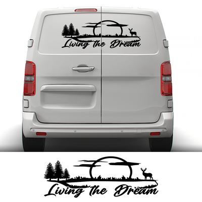 Auto-Hintertür-Aufkleber für Fiat Scudo, Tuning-Zubehör, Wohnmobil, Living The Dream, Grafik-Vinyl