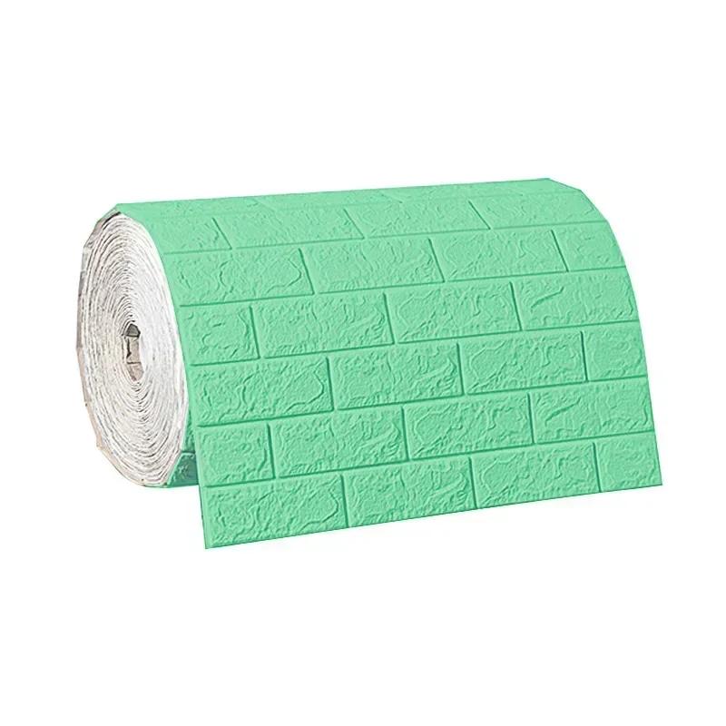 3D Soft Foam Brick Wallpaper Sticker Roll DIY Self Adhesive Living Room Home Kitchen Bathroom Decorative Wall Paper