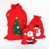 Handmade Santa Claus Non-Woven Fabric Backpack Gift Bags with Decals