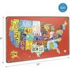 Delightful Appealing 8x12 Inch Red USA Map Road 66 License Plate Sign - Vintage Plaque for Garage, Bar & Home Wall Decor