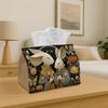 1pc Art Nouveau Decorative Elegant Easter Tissue Holder - Bunny Duo with Floral Design, Suitable for Office, Parties, Car, Living Room, Kitchen, Event