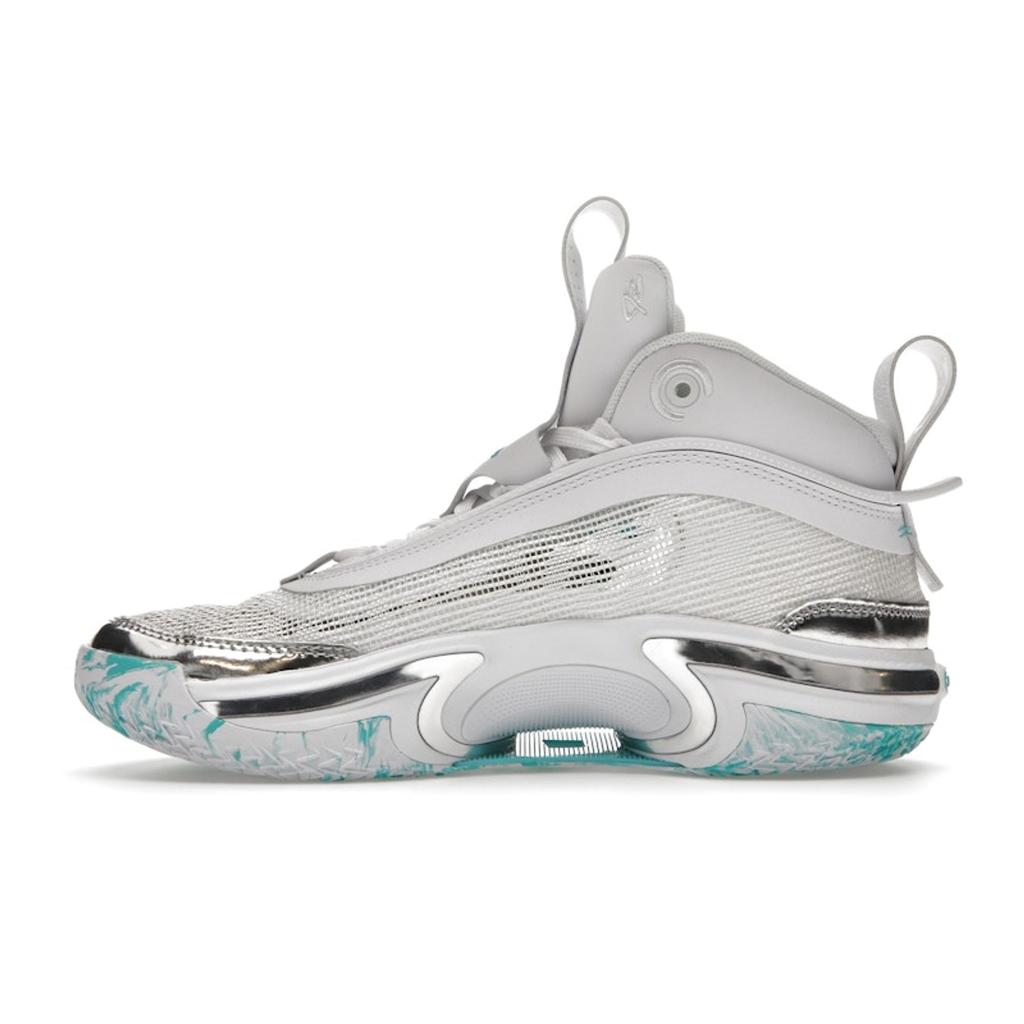 Guo Ailun x Air Jordan 36 GS Λευκό Hyper Jade Παιδικά Αθλητικά Παπούτσια Μεταλλικό-Ασημί Μαύρο DQ4461-130