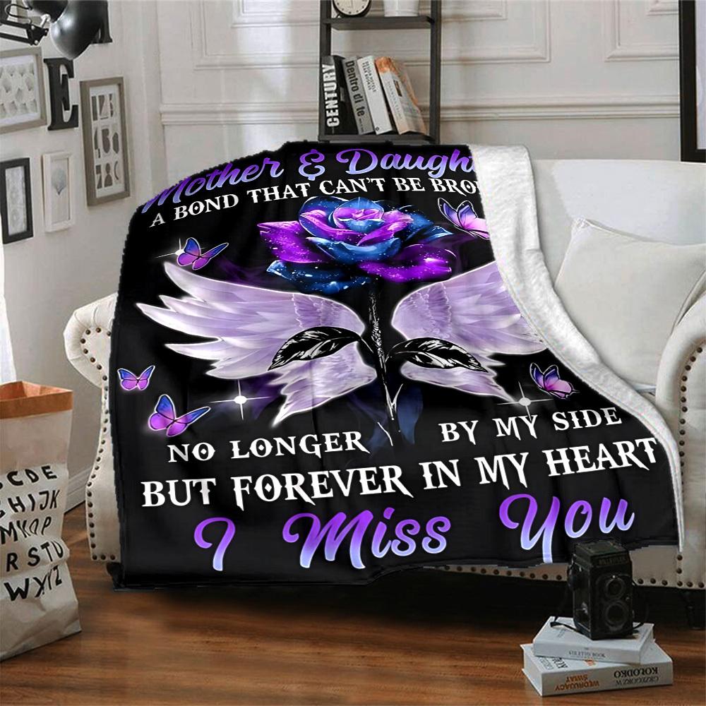 1pc Mother Daughter Bond Blanket, Lightweight Flannel Throw For Sofa, Bed, Travel, Camping, Livingroom, Office, Couch, Chair