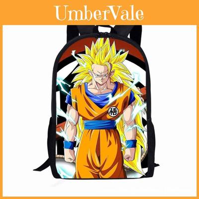 Mochila Escolar Desenho Dragon Ball Para Meninos Com Tecido Oxford Respirável E Grande Capacidade