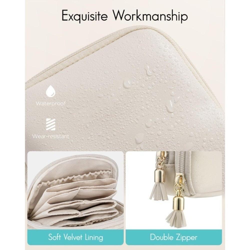 Foldable Jewelry Organizer with Zipper Tangle-free Jewelry Storage Case Large Capacity Portable Storage Bag for Rings//Earrings