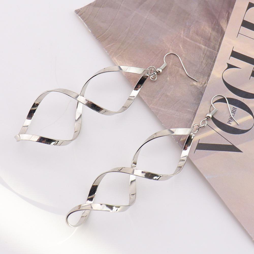 Spiral Twisted Hollow Out Dangle Earrings - Elegant & Unique Design E81