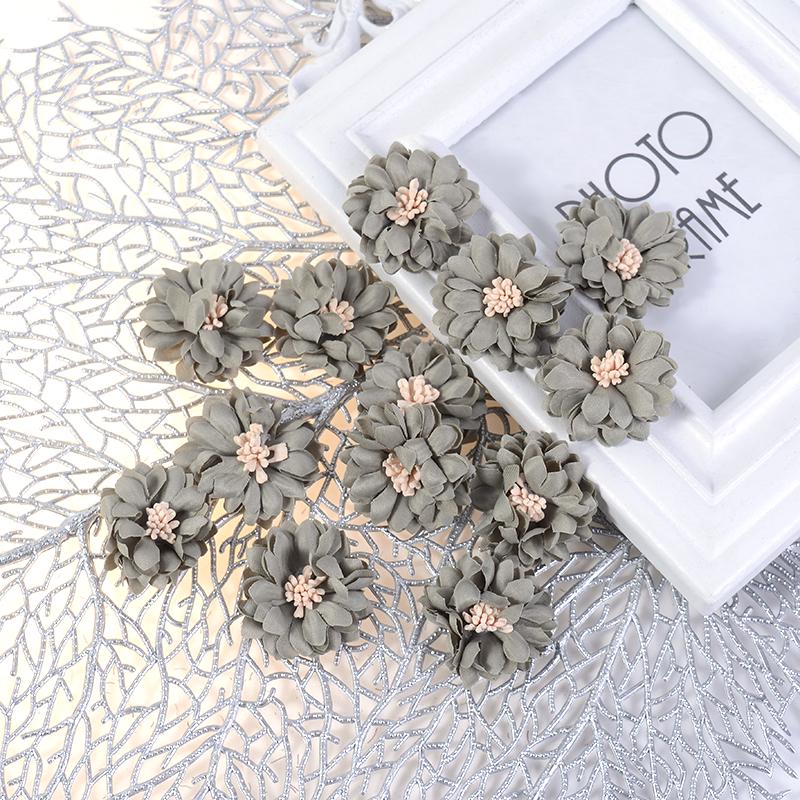 Handmade Microfiber Chrysanthemum Flower Wreath Hair Clip Accessory