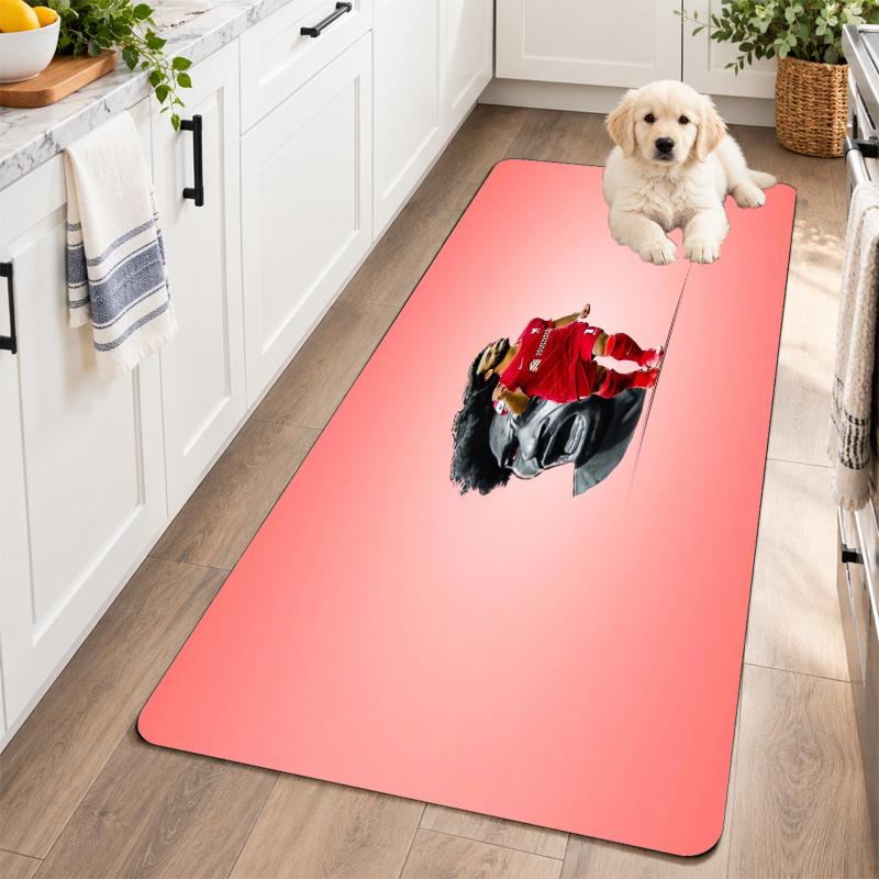 Flannel Kitchen Mat Mohamed Salah Soft Area Rug Non Slip Floor Carpet Home Decoration