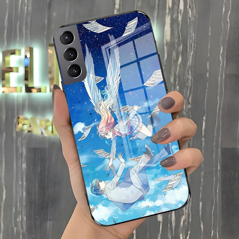 

Чехол для телефона April Is Your Lie для Samsung A25 A13 A33 5G A54 A36 A35 A56 A52 A14 Ударопрочная стеклянная крышка Samsung A05