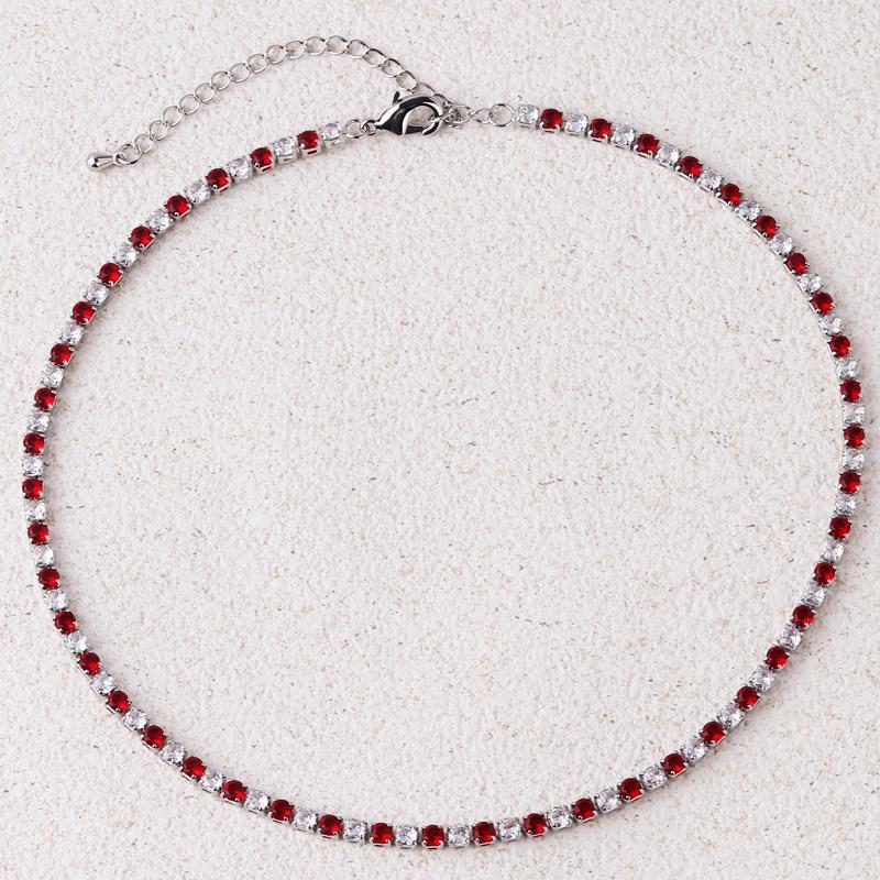 NEWEST Sexy Choker Iced Out Tennis Chain Necklace For Women Luxury Cubic Zircon Crystal Short Hiphop Neck Accessories Jewelry